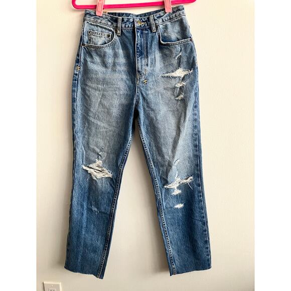 Ksubi Chlo Wasted Klub Trashed High Rise Straight Ankle Jeans 28. NWT - Picture 6 of 10